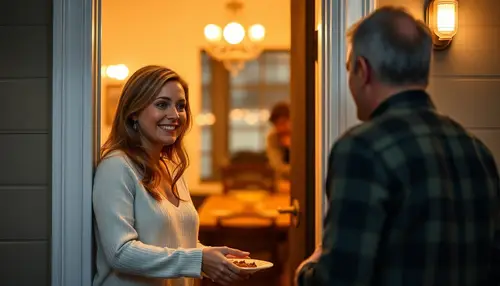 Inviting Dinner Party: Warm Welcome at the Door