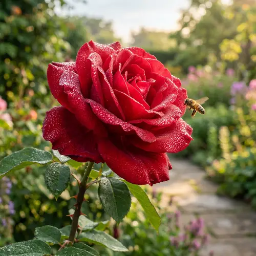Vibrant Red Rose Blossoming | Beautiful Macro Photography