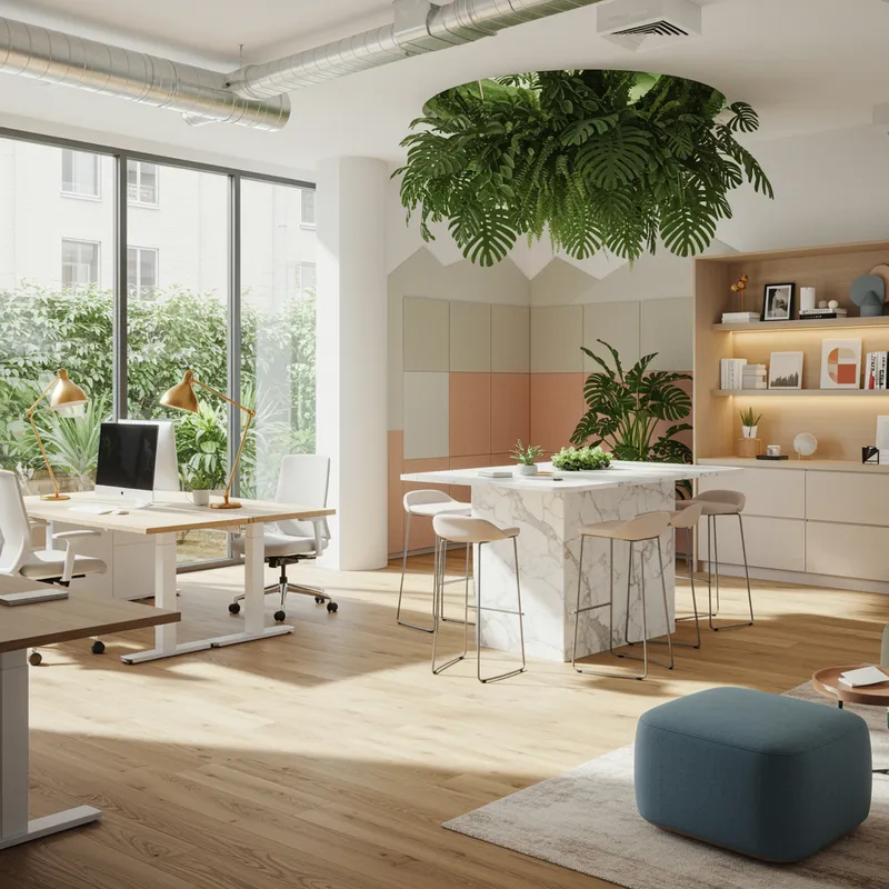 Elegant Open-Space Office with Natural Light