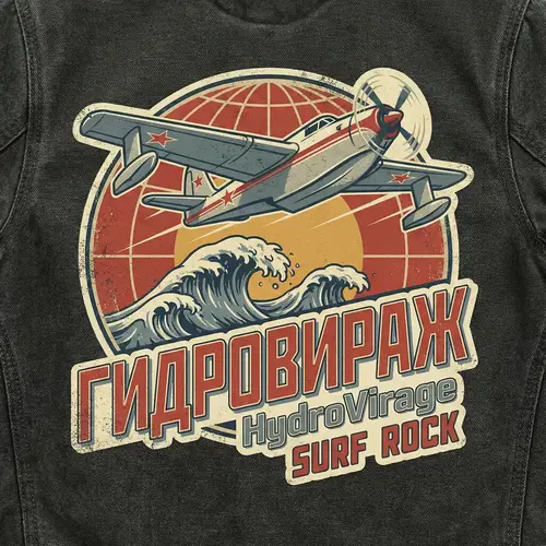 HydroVirage: Retro Surf Music Band Logo