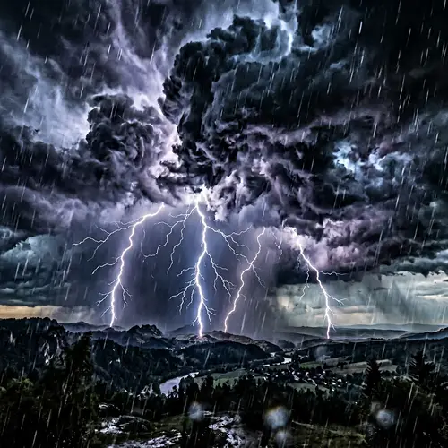 Dark Sky Lightning Storm | Ominous Nature Scene