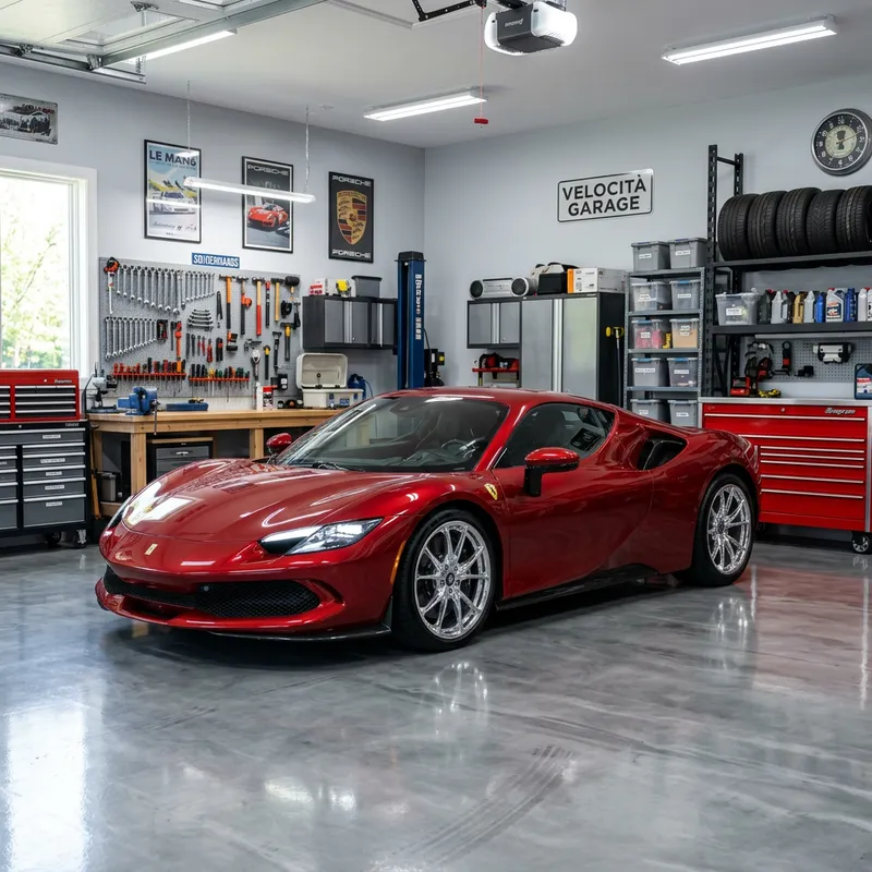 Fast Realistic Car in a Garage - High-Performance Design