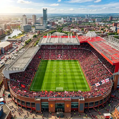Old Trafford Stadium, Manchester | Lively Football Match Scene