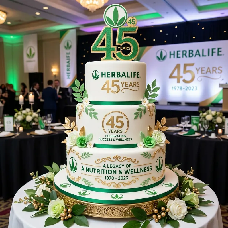 Herbalife 45 Years Cake Design