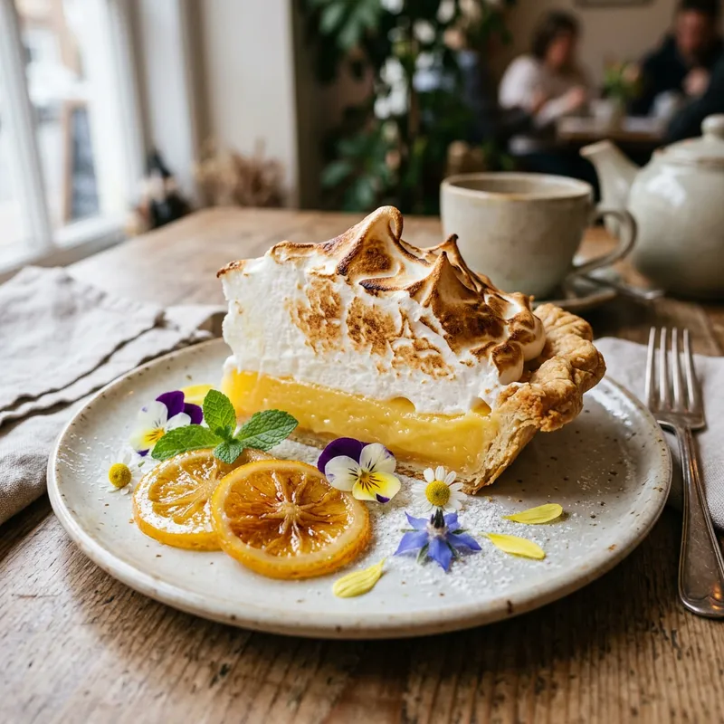Delicious Lemon Meringue Pie with Candied Lemon
