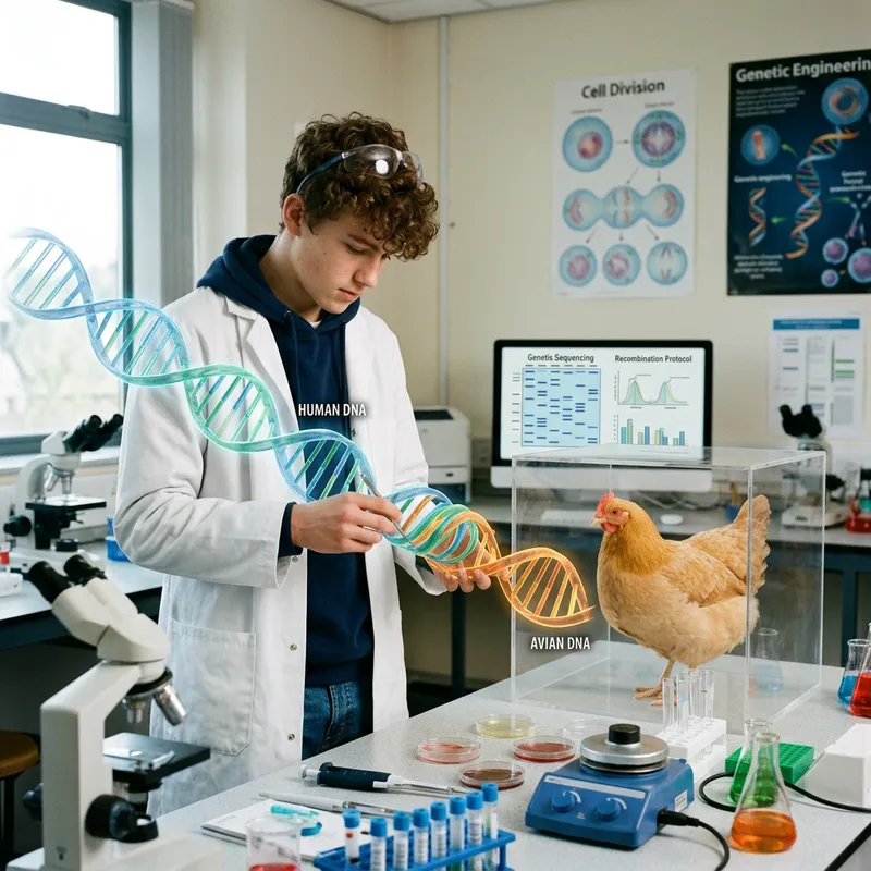 Human Teenager's DNA Fusion with Chicken: A Unique Blend