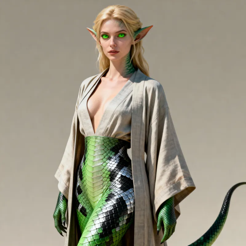 Yuan-ti Bard Character from D&D Universe