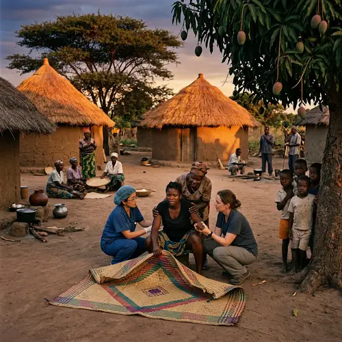 Empowering Childbirth Scene in African Village