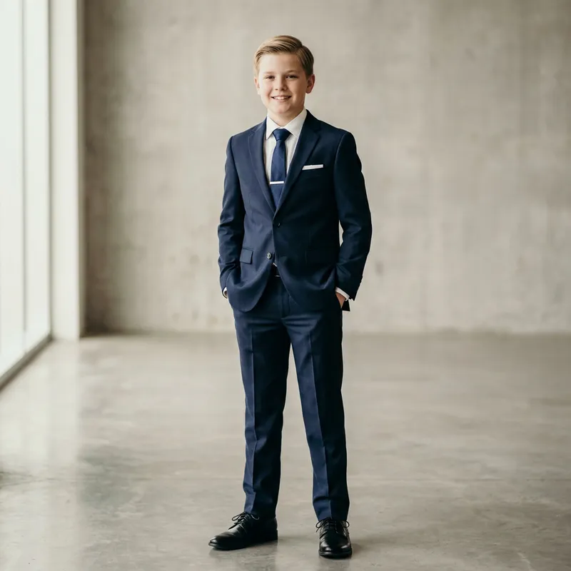 Dapper Big Boy in Stylish Suit | Youthful Confidence & Elegance