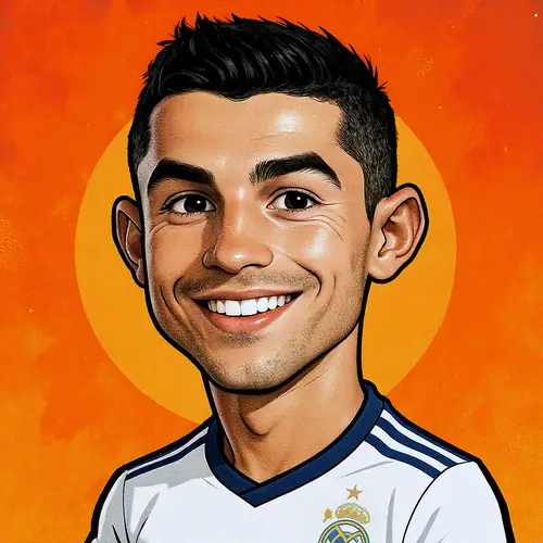 Cristiano Ronaldo Jr Cartoon Portrait