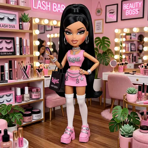 Stylish Latina Bratz Doll at Lash Bar