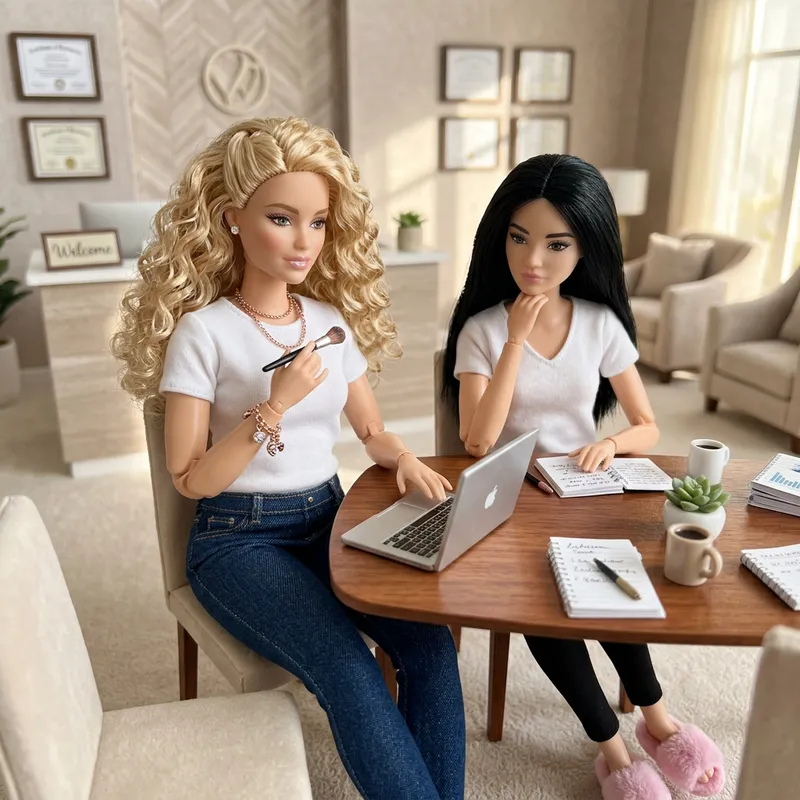 Gorgeous White Bratz Dolls with Long Blonde & Black Hair