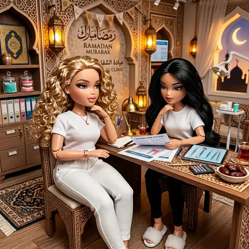 Gorgeous White Bratz Dolls in Ramadan Business Setting