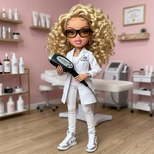 Ultra-Realistic Bratz Doll in a Doctor's Coat