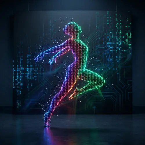 Vibrant Digital Art: 8K Binary Code Canvas