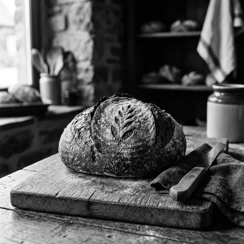Handcrafted Black and White Bread