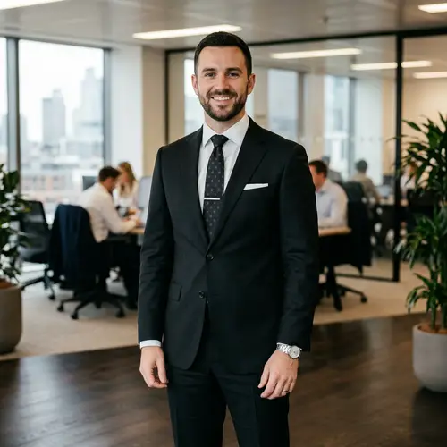 Professional Look in Black Suit