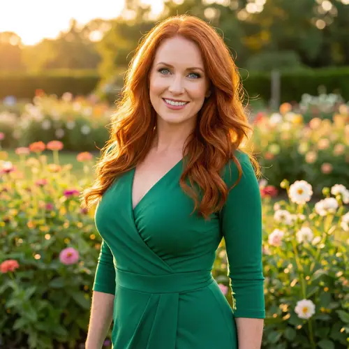 Fiery Red-Haired Woman with Blue Eyes | Allure & Confidence