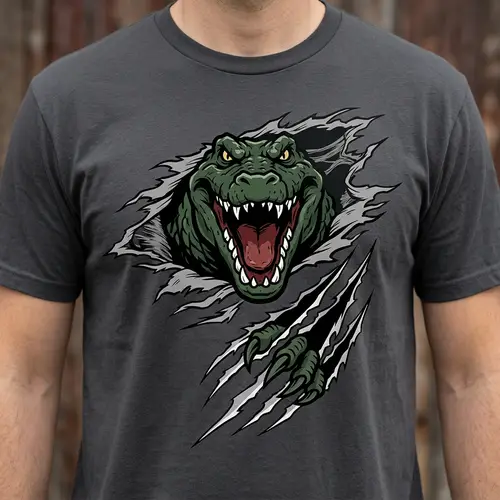Alligator T-Shirt Design - Ferocious Style
