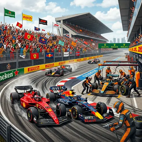 Exciting Formula 1 Race: Diverse Drivers and Intense Action