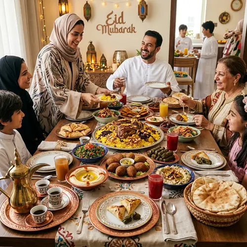Eid Brunch Table: Delicious Arabic Food Ideas