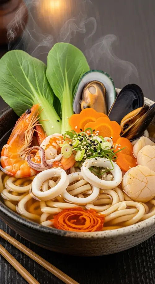 Delicious Seafood Udon Noodles Recipe
