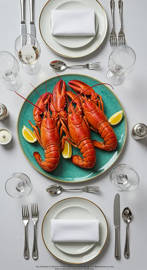 Premium 3 Lobsters Meal with Ocean Green Plate