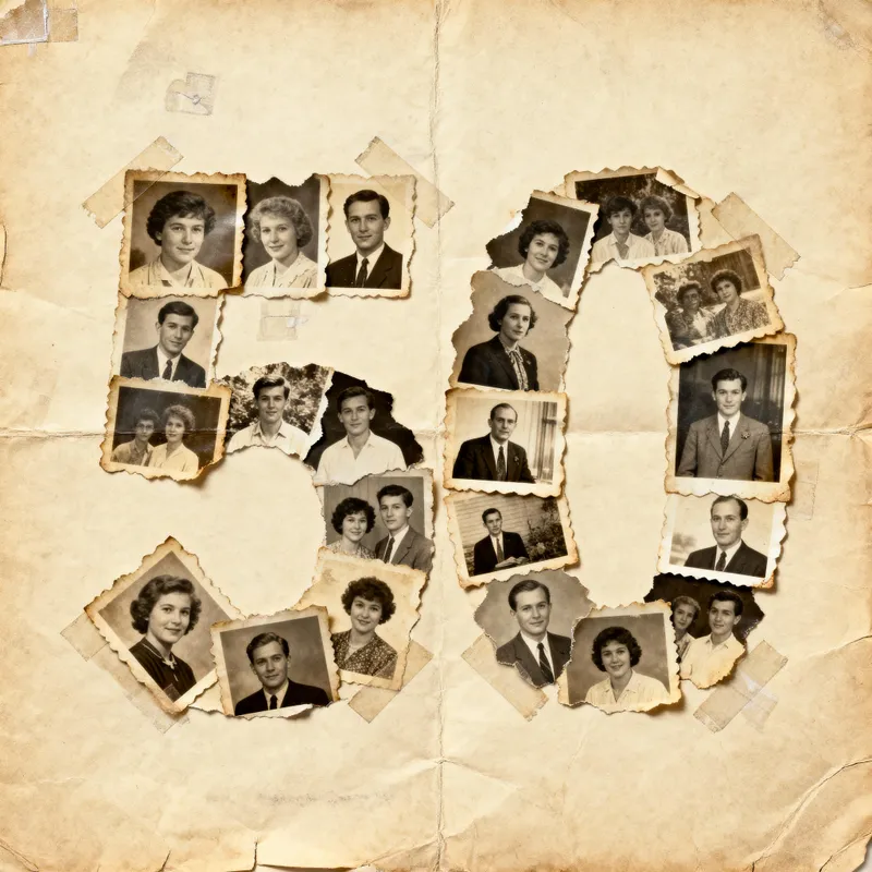 Vintage Photo Collage for 50th Celebration