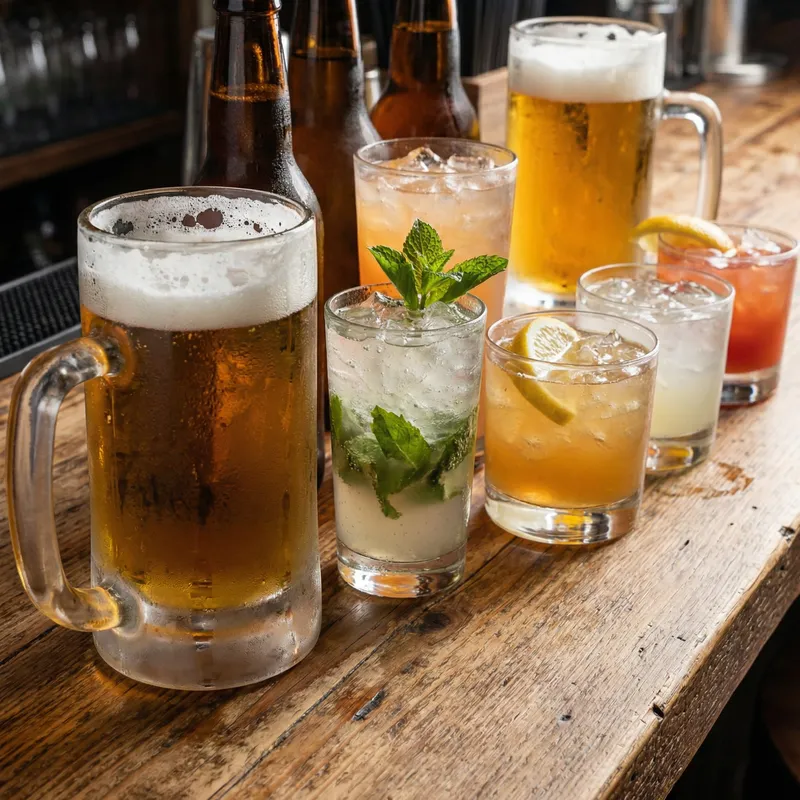 Ice Cold Beers and Cocktails Without Labels