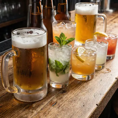 Ice Cold Beers and Cocktails Without Labels
