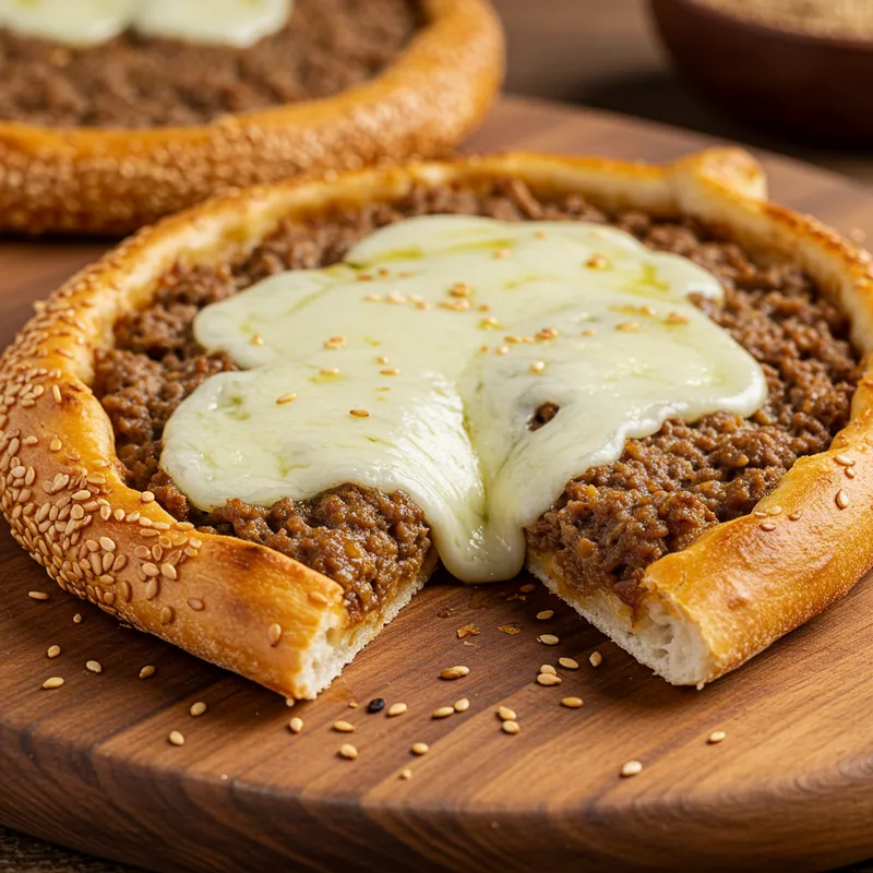 Delicious Meat and Cheese Manakish Recipe