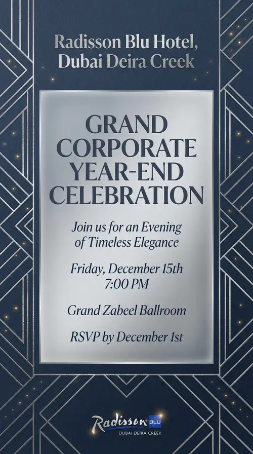 Elegant Year-End Party Invitation | Radisson Blu