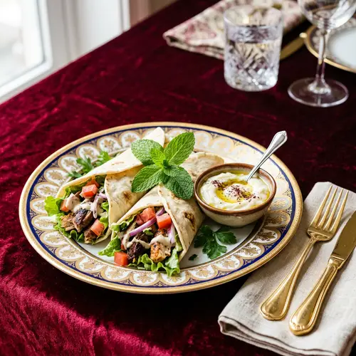 Gourmet Shawarma Delight | Exquisite Flavors on Opulent Display