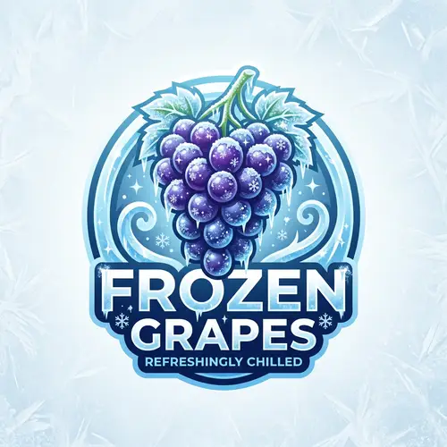 Frozen Grapes Brand Logo - Refreshing & Unique