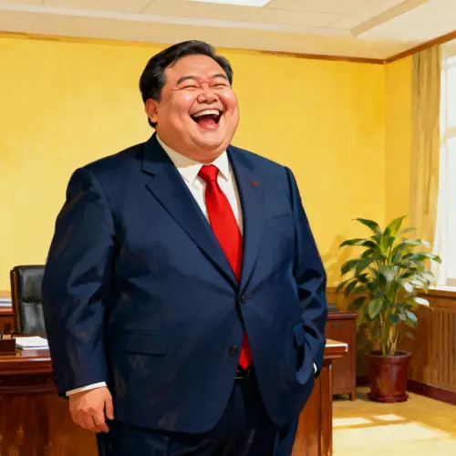 Laughing Official in a Suit