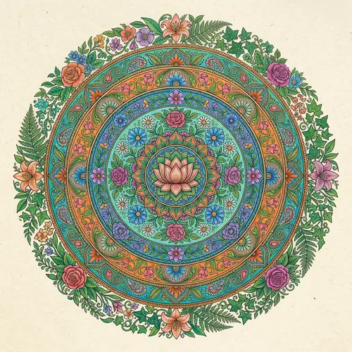 Vibrant Floral Mandala Design