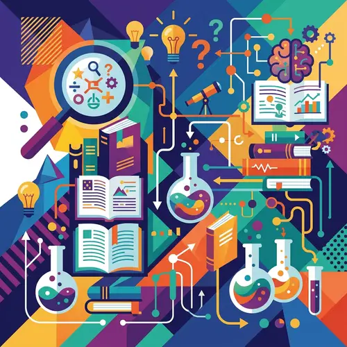 Abstract Research Vector Illustration - Striking and Colorful Design