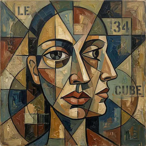Cubist-Inspired Abstract Face Painting