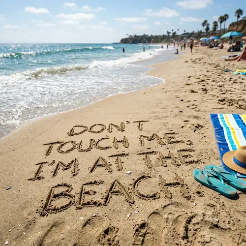 Beach Quote: Don't Touch Me!
