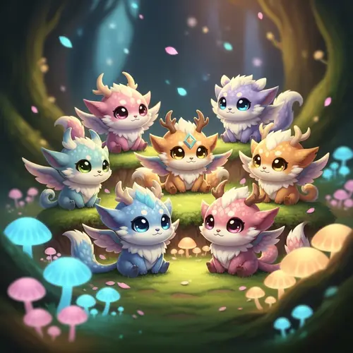 Sweet Little Fairy Creatures with Chubby Cheeks