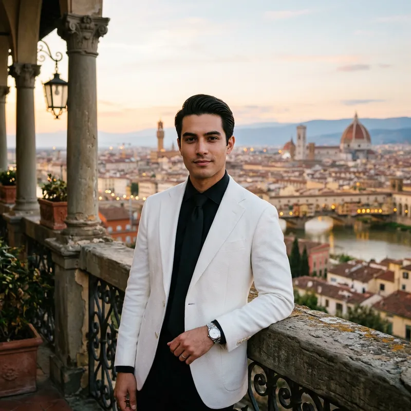 Kim Taehyung in Elegant White Blazer and Black Tie