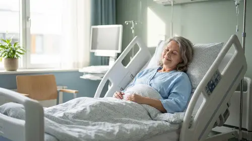 Comfortable Hospital Room with Peaceful Patient