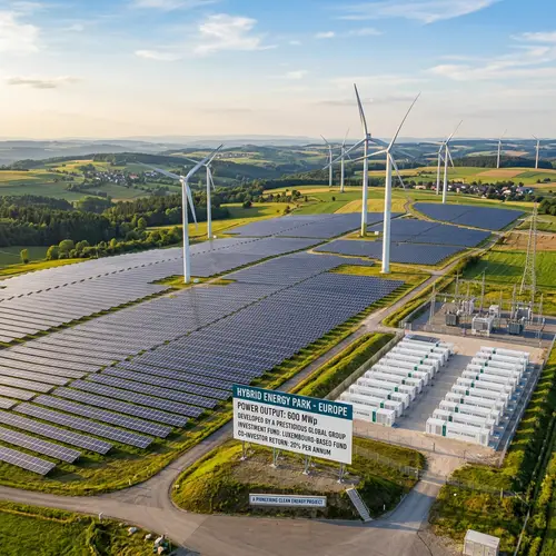 Hybrid Energy Park in Europe | 600 MWp Output | 20% Annual Return