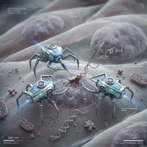 Advanced Nanotechnology: Microchip and Nanobots at Nanometer Scale