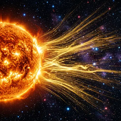 Captivating Solar Wind Visual Representation | Cosmic Energy