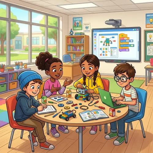 Team Collaboration in Modern Classroom with Robotics Tools