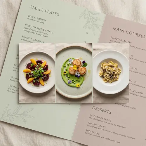 Elegant Modern Restaurant Menu Design Ideas