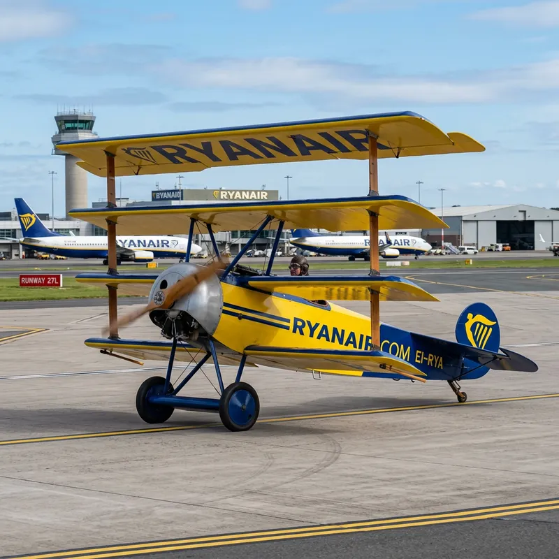 Ryanair Yellow and Blue Triplane Livery | Unique Aircraft Design