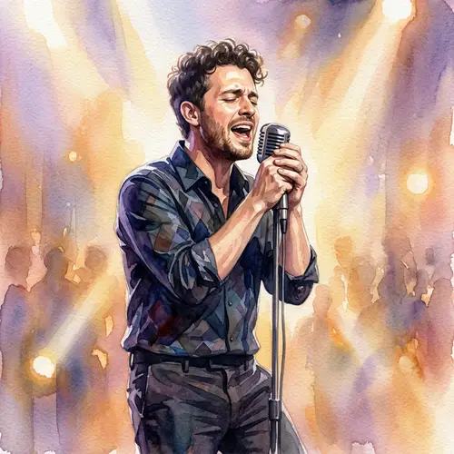 Watercolor Portrait of Martín from Operación Triunfo 2023