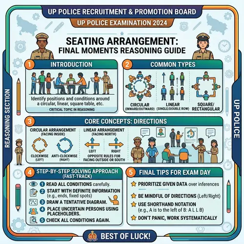 UP Police Exam 2024: Seating Arrangement - Reasoning Guide